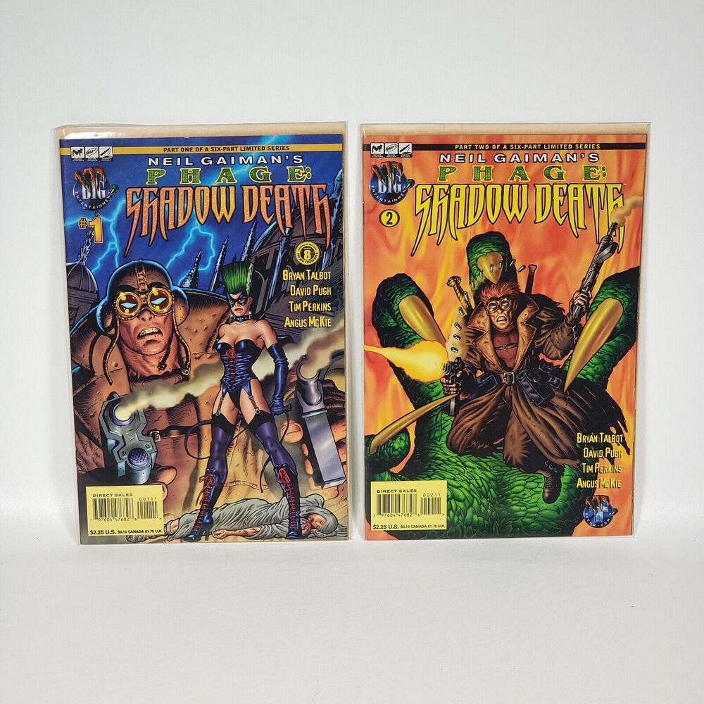 2 Book Lot Neil Gaiman's Phage: Shadow Death | VG B&B Big Entertainment Comics